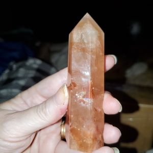 Fire Quartz Crystal Tower Point